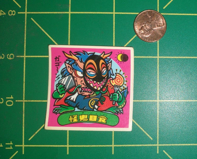 Bikkuriman #88 Monster Sticker Square Vintage  Glossy Paper