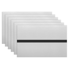 6-Pack Name Plate Engraving Blanks 1.3mm Thick 7x11 Inch Matte Silver/Black