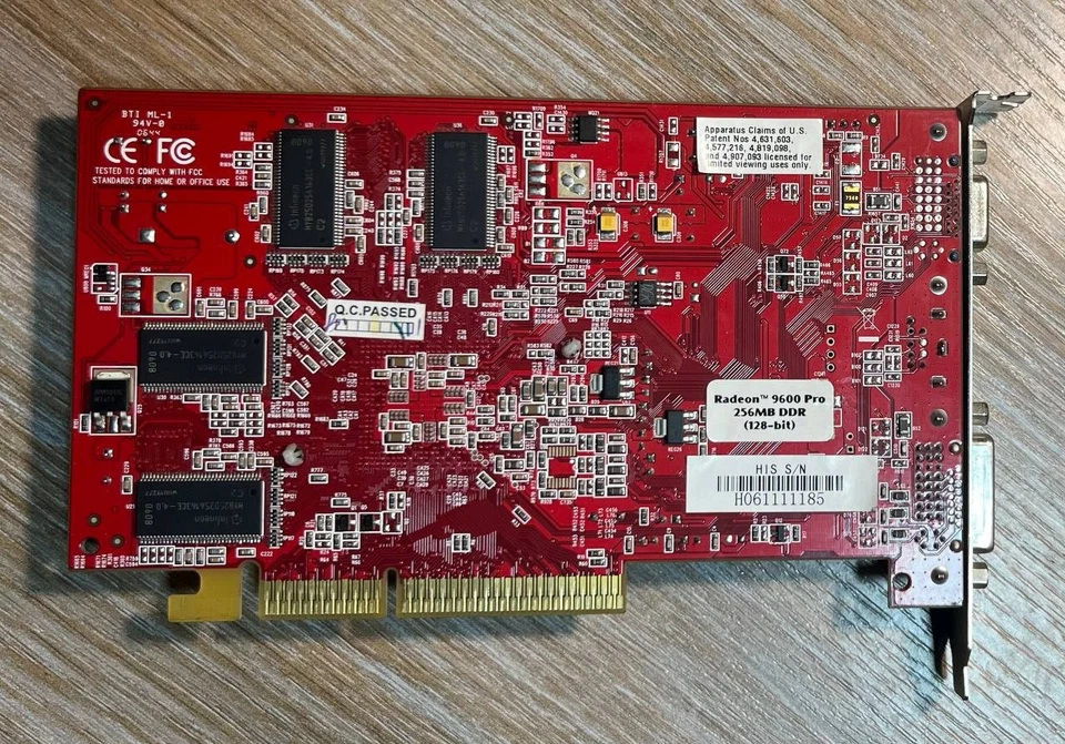 HIS ATI Radeon 9600 Pro 256MB AGP Video Card VGA DVI S-Video. TESTED - Image 2 of 4