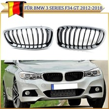 Einzelsteg Frontgrill für BMW 3er F34 GT 14-16 Schwarz Chrom Factory Style Grill