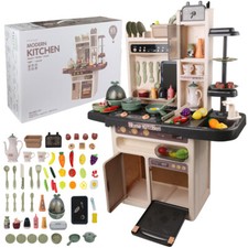 Kitchen Cooking Toy Kits Chef Pretend Playset With Light Running Water Kids Gift