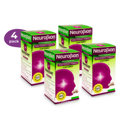 4 PACK - NEUROBION - HIGH POTENCY - VITAMINS B1 B2 B6 B12 - 50 TABS