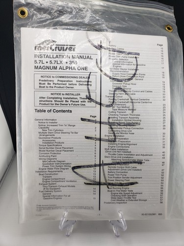 1995 MerCruiser Installation Manual - Magnum Alpha One - 5.7L 5.7LX 350 - Imagen 2 de 5