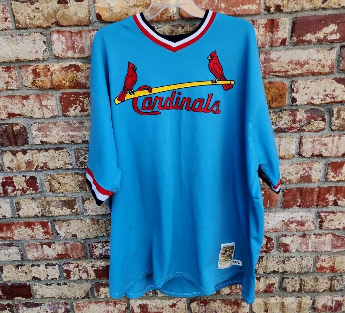 Vtg 1979 cardinals cooperstown mitchell ness 2XL? #20 Brock