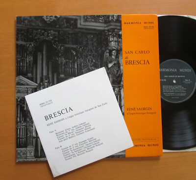 HMO 30.728 San Carlo di Brescia Rene Saorgin Harmonia Mundi Gatefold LP