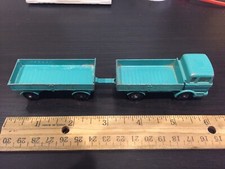 Matchbox Lesney Green Mercedes Truck and Trailer No1 No 2