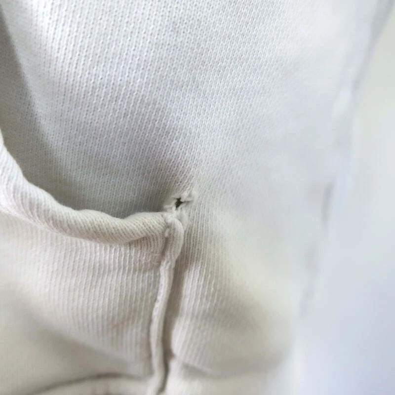 Однотонный и полосатый x RE/DONE Малибу молнии толстовка с капюшоном грязно белый размер маленький - Изображение 3 из 4