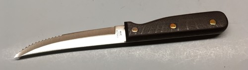 3 New Barclay Forge Hollow Ground Stainless Steak Knives 4-1/2” Wood Handle - Picture 4 of 9