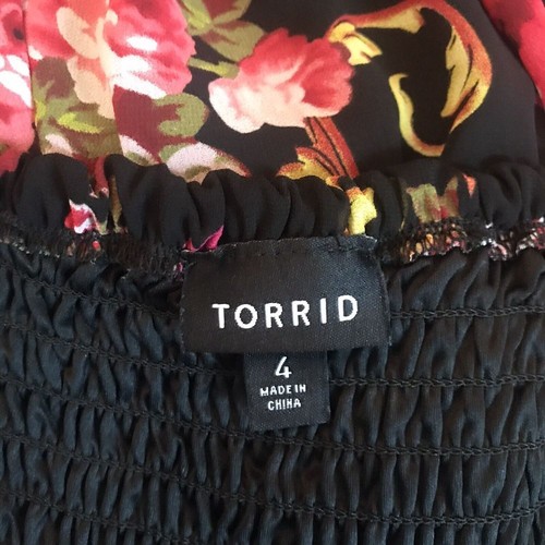 NWOT Torrid Women's Multicolor Floral Party Spaghetti Strap Dress Size 4 - Picture 13 of 18