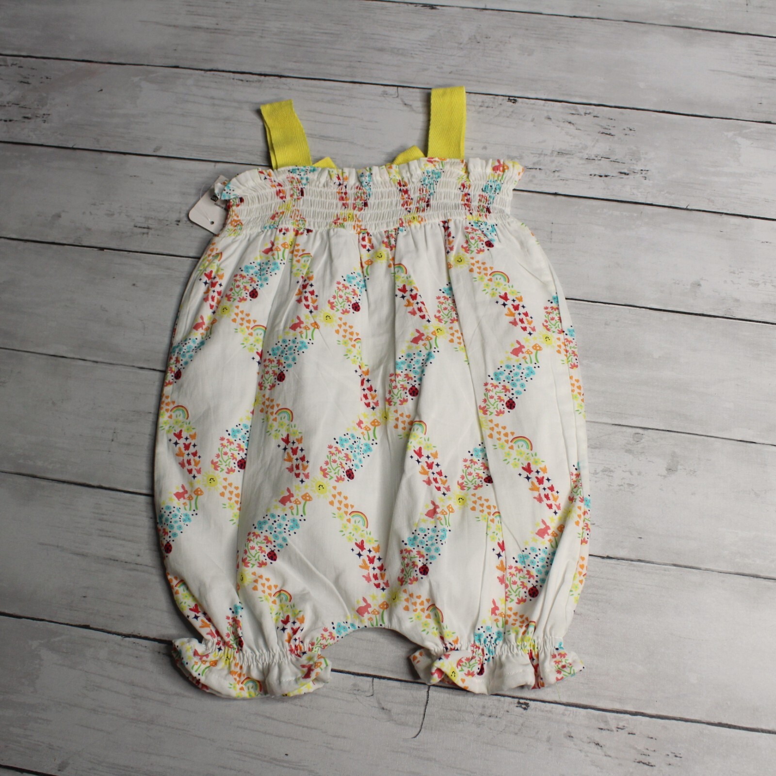 Lullaby Land Baby Girl's Bubble Romper Size 3-6 Months 1 Piece Smocked