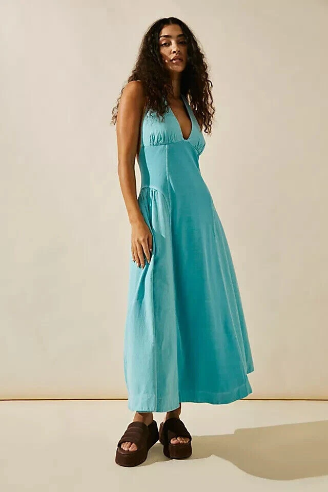 Free people halter clearance dress