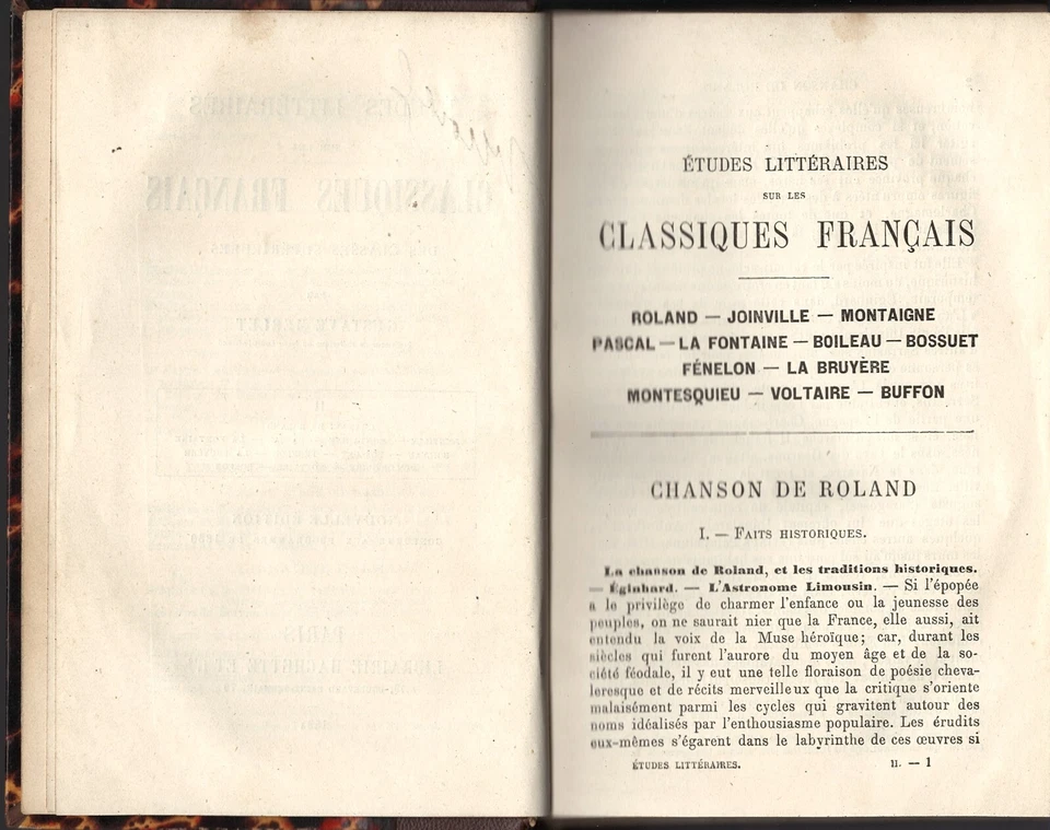 Études Littéraires Classiques Français de Gustave MERLET de Pascal à Buffon 1884 - Photo 3/4