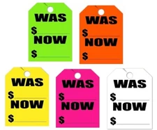 50 Pack Jumbo Car Dealer "Sale" Hang Tags You Choose Color