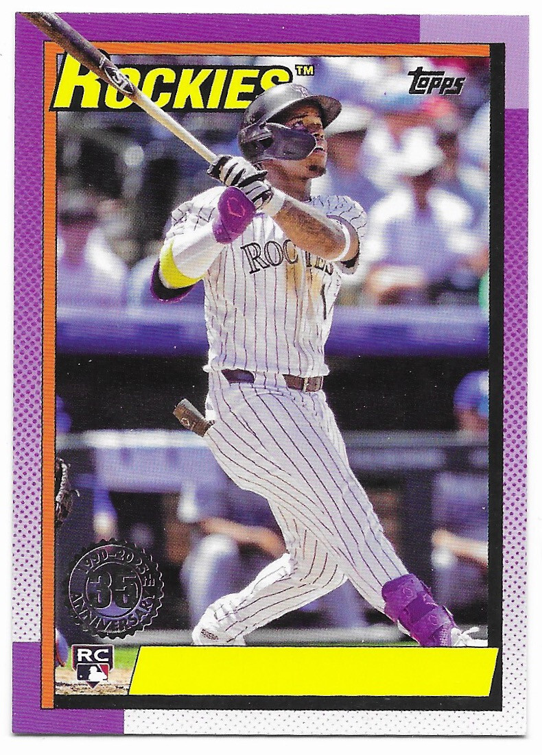 2025 Topps Series 1 1990 Topps No Name Adael Amador #29/35 (T90-83) Rockies RC