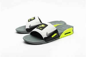 BRAND NEW MEN'S NIKE AIR MAX 90 SLIDES SANDALS VOLT GREY BQ4635 001 MULTI  SIZE | eBay