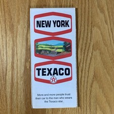 Texaco Map New York Buffalo Brookhaven New York City 1969 Gas Oil Advertising