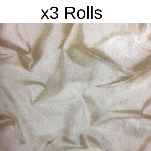 x3 Rolls 3D Abstract Crushed Velvet Wallpaper Debona Gold Beige Cream Textured - Picture 1 of 3
