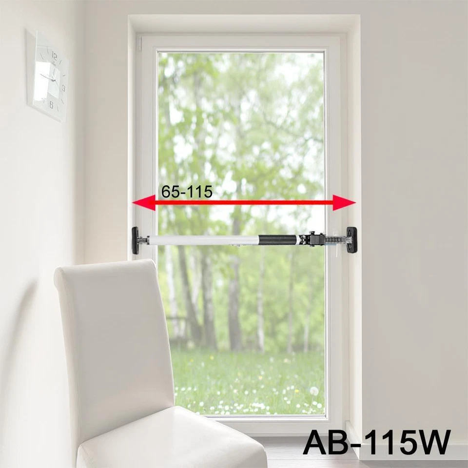 1,15m Sicherungsstange Fenstersicherung Türsicherung Einbruchschutz Farbe Weiß