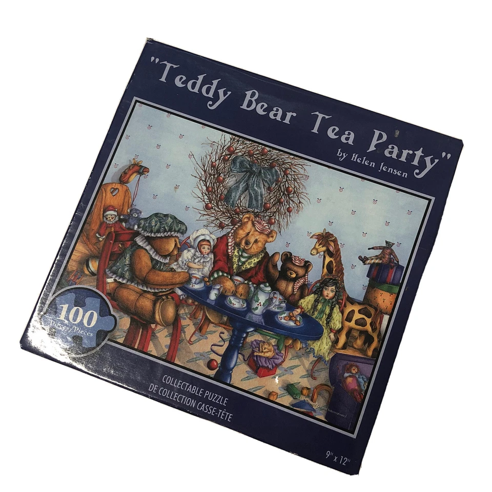 "Puzzle Teddy Bear Tea Party 100 piezas 9"" X 12"" nueva caja sin abrir" Foto 2 de 4