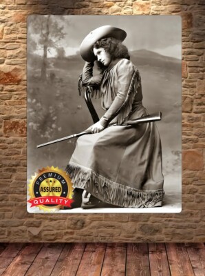 Annie Oakley - American Sharpshooter - 1800s - Metal Sign 11 x 14