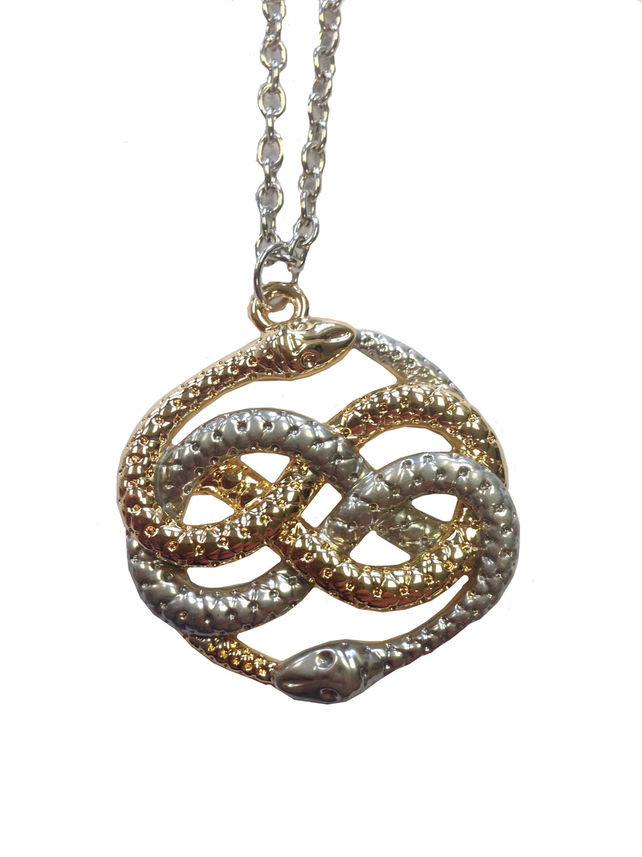 Neverending Story Necklace, Infinite snake Pendant, Snake knot Ouroboros  Auryn | eBay