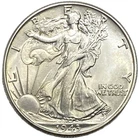 1943 50c Walking Liberty Silver Half Dollar Brilliant Uncirculated Coin