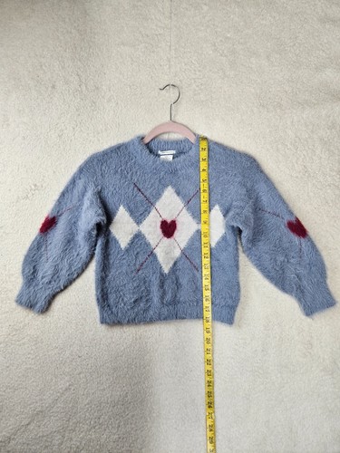 Zara Knitwear Fancy Collection Girls Sweater 6 years Blue Acrylic Blend Pullover - Picture 6 of 17