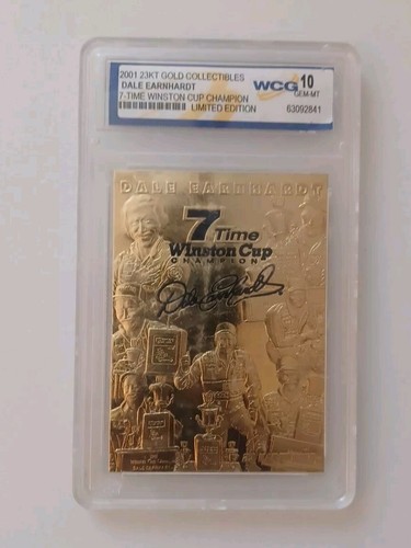 DALE EARNHARDT 2001 23KT Gold Cards 7-TIME CHAMPION Serial Numbered GEM-MT -WCG - Picture 2 of 6