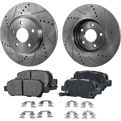 Rear Brake Disc Rotors and Pads Kit for Nissan 350Z INFINITI M35 M45 G35 05-07