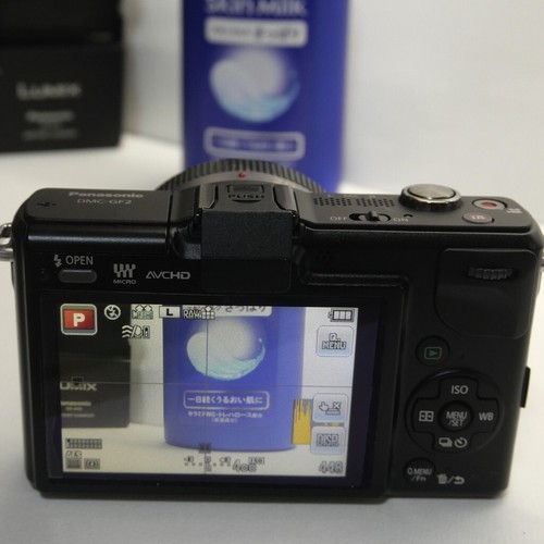 Panasonic LUMIX DMC-GF2 Black 12.1MP Micro 4/3 Digital Camera Body 3D - Picture 9 of 9