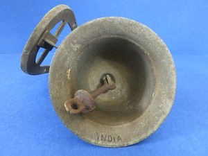 c.1870 ❅INDIA❅ Antique 19th Century ~OLD BRASS~ Garden Dinner Ship Bell ☆SONOMA☆