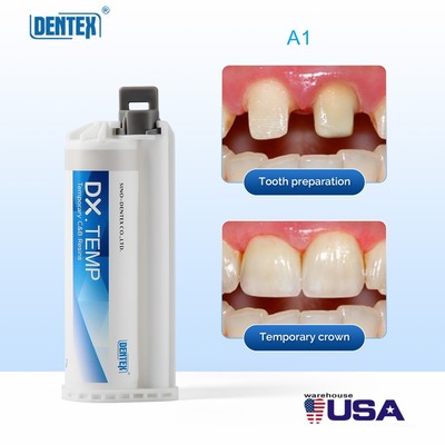 Dental Self Cure Temporary Crown And Bridges Resin A1 10pcs Mix Tips