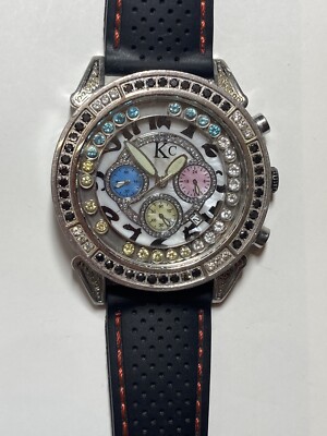 Techno Com by KC Quartz Chronograph Wristwatch Wit Techno Com by KC Quartz Chronograph Wristwatch With Diamond  main image 3