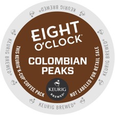 Eight O'Clock Colombian Peaks Coffee 24 to 144 Keurig K cup Pods Pick Any Size