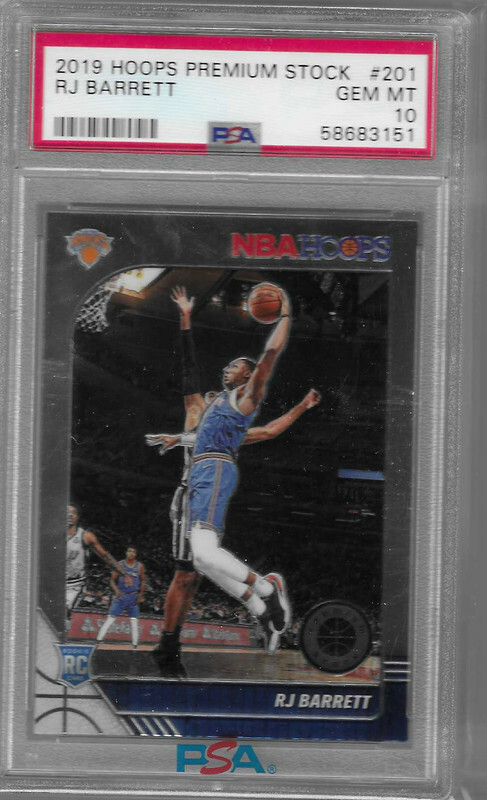 R.J. Barrett 2020-21 Panini Hoops Premium Rookie PSA 10 Gem Mint Low Pop Knicks Card