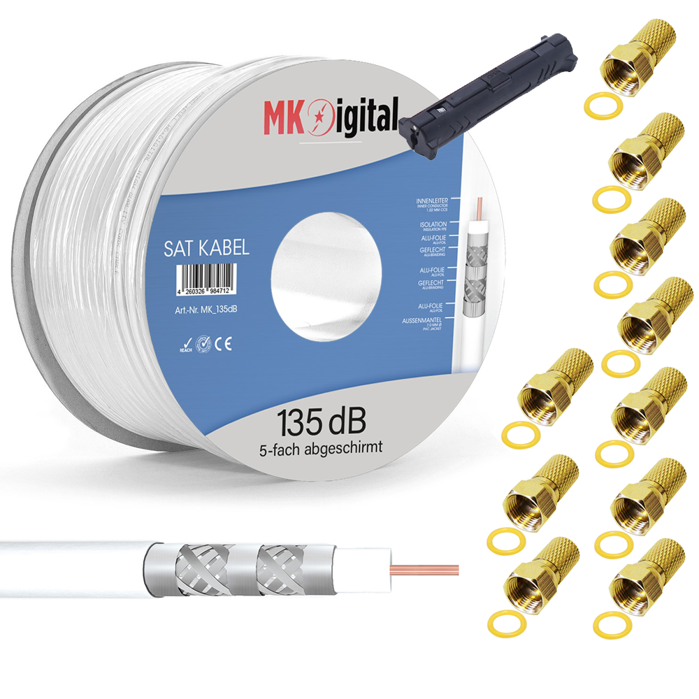 LOKMANN Cavo Coassiale Coassiale, 100 M, In Rame Puro, 135 DB, 5 - Foto 11