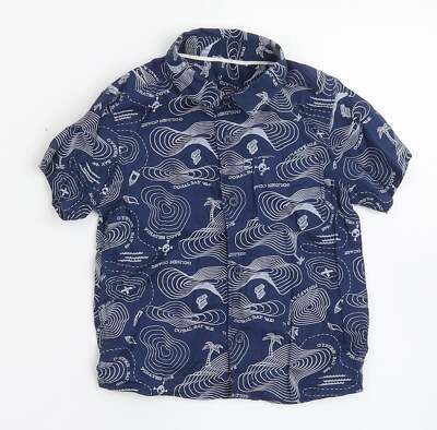 Matalan Jungen blau 100 % Baumwolle Basic Knopfleiste Größe 9-12 Monate Kragen Knopf-