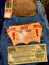 Vintage Deadstock Women’s Levi’s 501 NWT Size 27/32 Made In USA