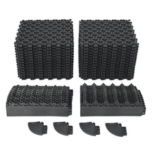 Commercial Grade Drainage Mats, 28Pcs 8" x 8" Interlocking Outdoor Mat, Custo...