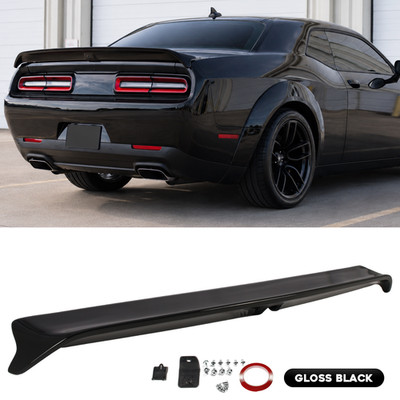Rear Spoiler w/Camera Hole Gloss Bk Hellcat Redeye Fits Dodge Challenger 08-23