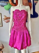 Jessica McClintock Dress PINK Sequin Y2K Prom Party Cocktail Vintage Gunne Sax