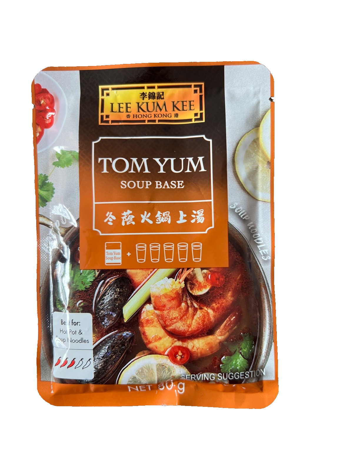LEE KUM KEE Tom Yum Suppen Sauce Idea Hot-Pot Nudelsuppe sauer-scharfe 80g