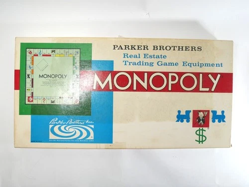 Complete Vintage 1961 Parker Brothers MONOPOLY Board Game Classic Original Box