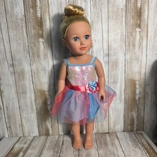 My Life As 18 Inch Ballerina Doll Blonde Hair Blue Eyes Sequin Tutu Cititoy 2013