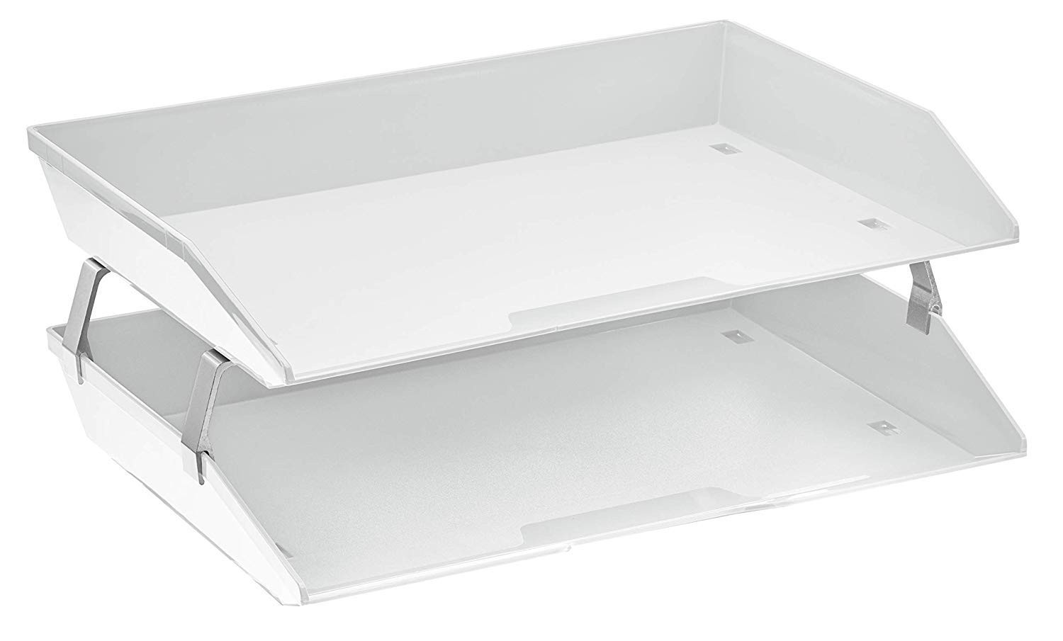 2-Tier Side Load Letter Tray for Desktop File Organization, Fits Letter/A4 Size