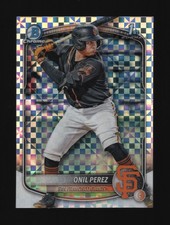 2025 Bowman Onil Perez Chrome Prospects X-Fractor #BCP-134 San Francisco Giants