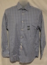 Michael Kors Dress Shirt Mens Large Blue Plaid Slim Fit Stretch Long Sleeve New