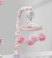 Lambs Ivy Signature Botanical Baby Pink Floral Musical Baby Crib Mobile