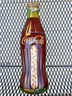 Vintage 1950s Coca-Cola Bottle Tin Advertising Thermometer Robertson USA Working