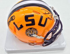 Dwayne Bowe JaMarcus Russell Dual SIGNED LSU Autographed Mini Helmet Beckett